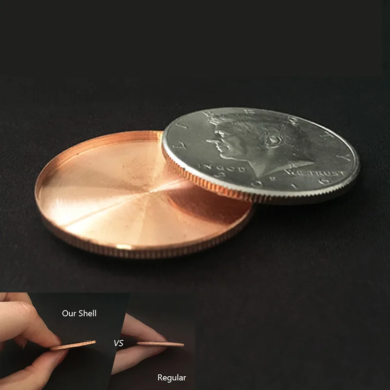 

Expanded Shell (head, Half Dollar) Magic Tricks Stage Close Up Magia Illusions Gimmick Props Appearing/Vanishing Coin Magie