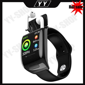 

HOT Smart Horloge Mannen 2020 Extra Draadloze Bluetooth Call Tws Hifi Headset Ruisonderdrukking Smartwatch Vrouwen Voor Mi Band