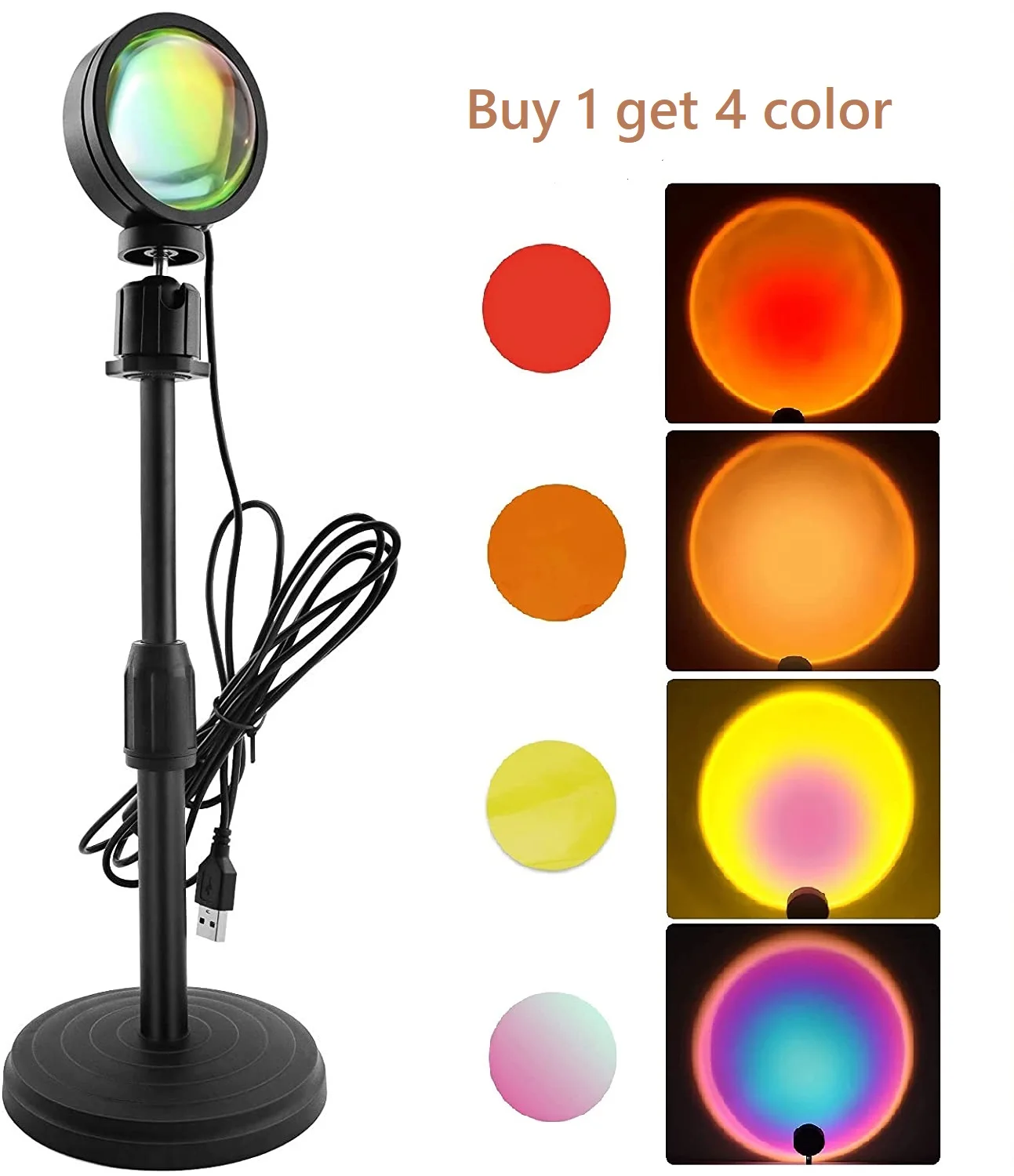 portable night light RGB 16 Colors Sunset Lamp Led Projector Night Light APP Remote Living Room Background Lighting for Room Decoration Photography night lamp for bedroom wall Night Lights