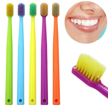 

10pcs/set Oral Care Toothbrush Compact Bristle Cleaning Super Soft Family Bathroom Ergonomic Health Portable Manual Colorful