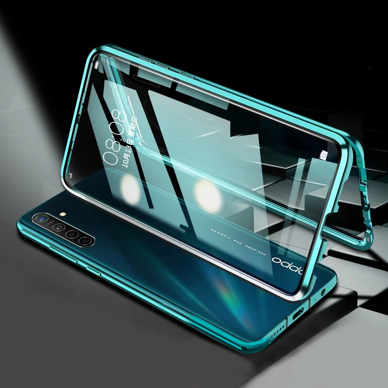 Металлический магнитный чехол для OPPO Find X2 Pro X3 Lite Reno 2 3 ACE A9 A5 A11X двухсторонний из