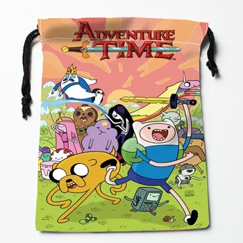 

Custom Adventure Time Drawstring Bags Printed gift bags 18*22cm Travel Pouch Storage Clothes Handbag Makeup Bag