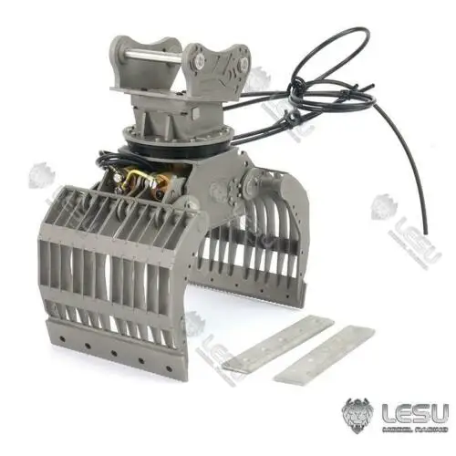 

1/14 RC LESU Hydraulic Carter CAT 374F Excavator Spare Part Metal Selector Grab Grapple TH16861-SMT3
