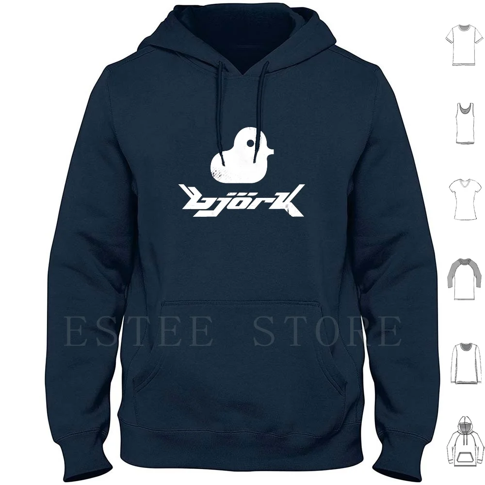 Felpe Con Cappuccio Bjork Duck Manica Lunga Tattoo Roger Bradley Swan Odd Funny