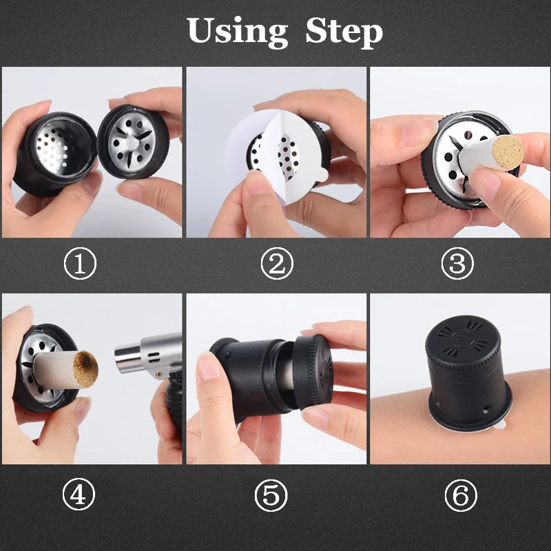 Share Ho Moxibustion Box повторно использованный китайский Moxa Artemisia горелка Отопление Магнитный акупунктурный массажер точки клеевая бумага наклейки