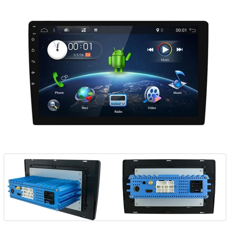 2Din Android 9,0 автомобильный Радио Стерео gps навигация мультимедийный плеер Автомобильный Универсальный wifi Bluetooth аудио видео плеер