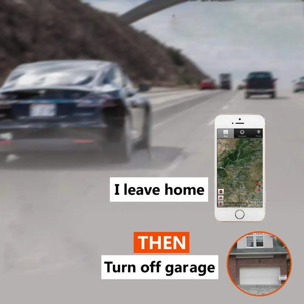 SUPLO Smart Wi-Fi Garage Door Opener, Wireless Remote Smartphone APP Control, Compatible with Alexa, Google Assistant and IFTTT