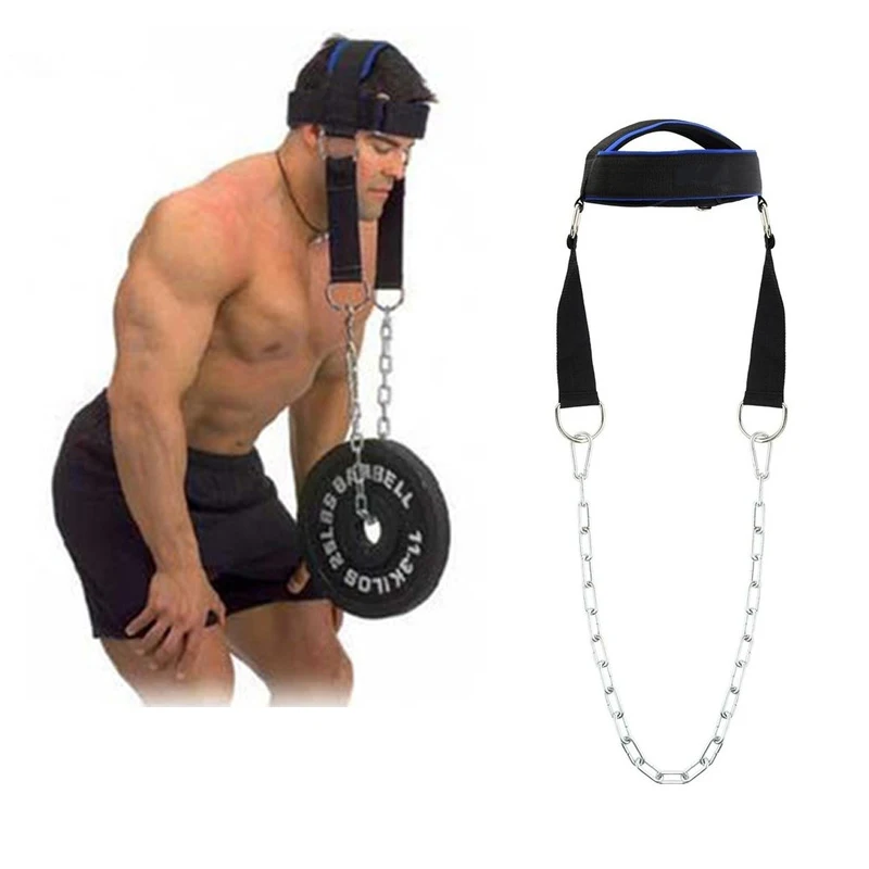 

Head Neck Training Fitness Gym Exercise Equipment Workout Training Weight Bearing Cap Shoulder Muscle Weight Trainer With Chain