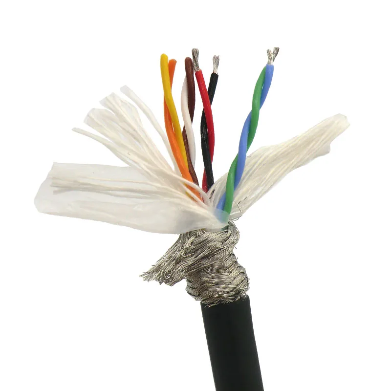 Кабель линейного двигателя Ультра высокая скорость 8 жильный 0.2mm m2 24AWG выдерживает 50 миллионов раз изгиба экранированная витая пара PUR оболочка 1 м