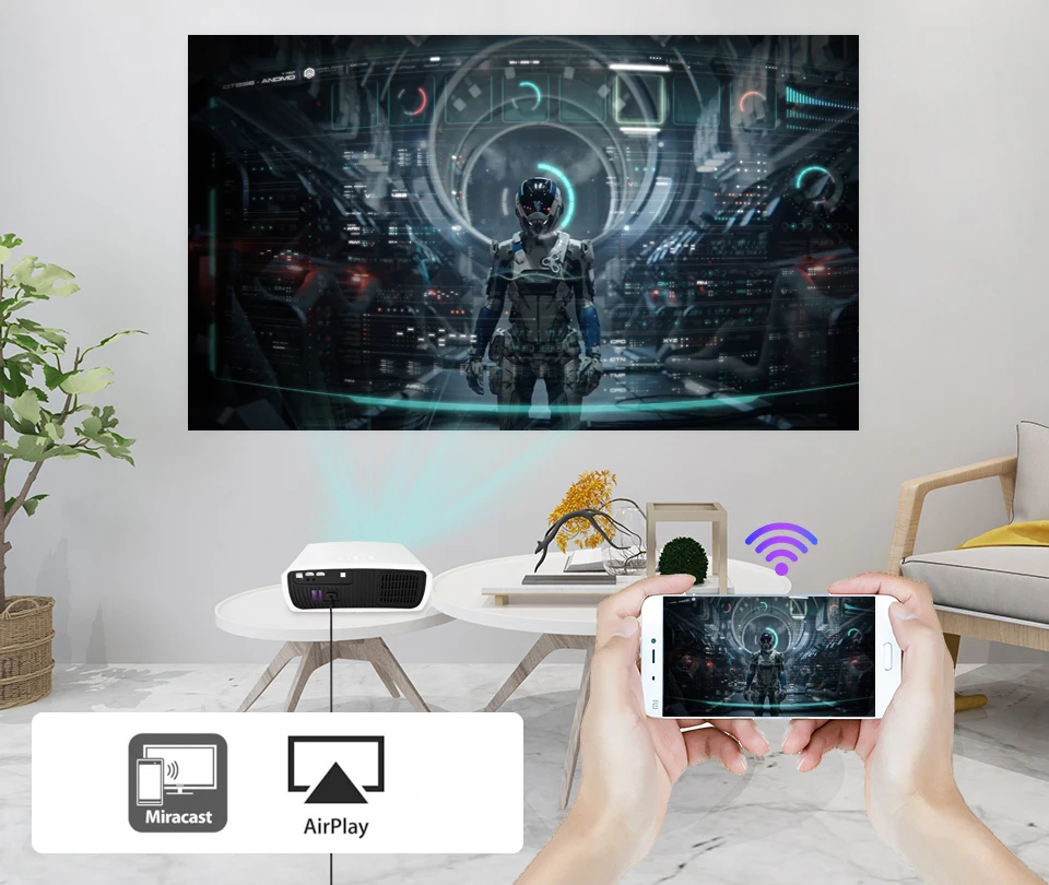WZATCO C3 LED Projector Android 10.0 WIFI Full HD 1080P 300 inch Big Screen Proyector Home Theater Smart Video Beamer 5