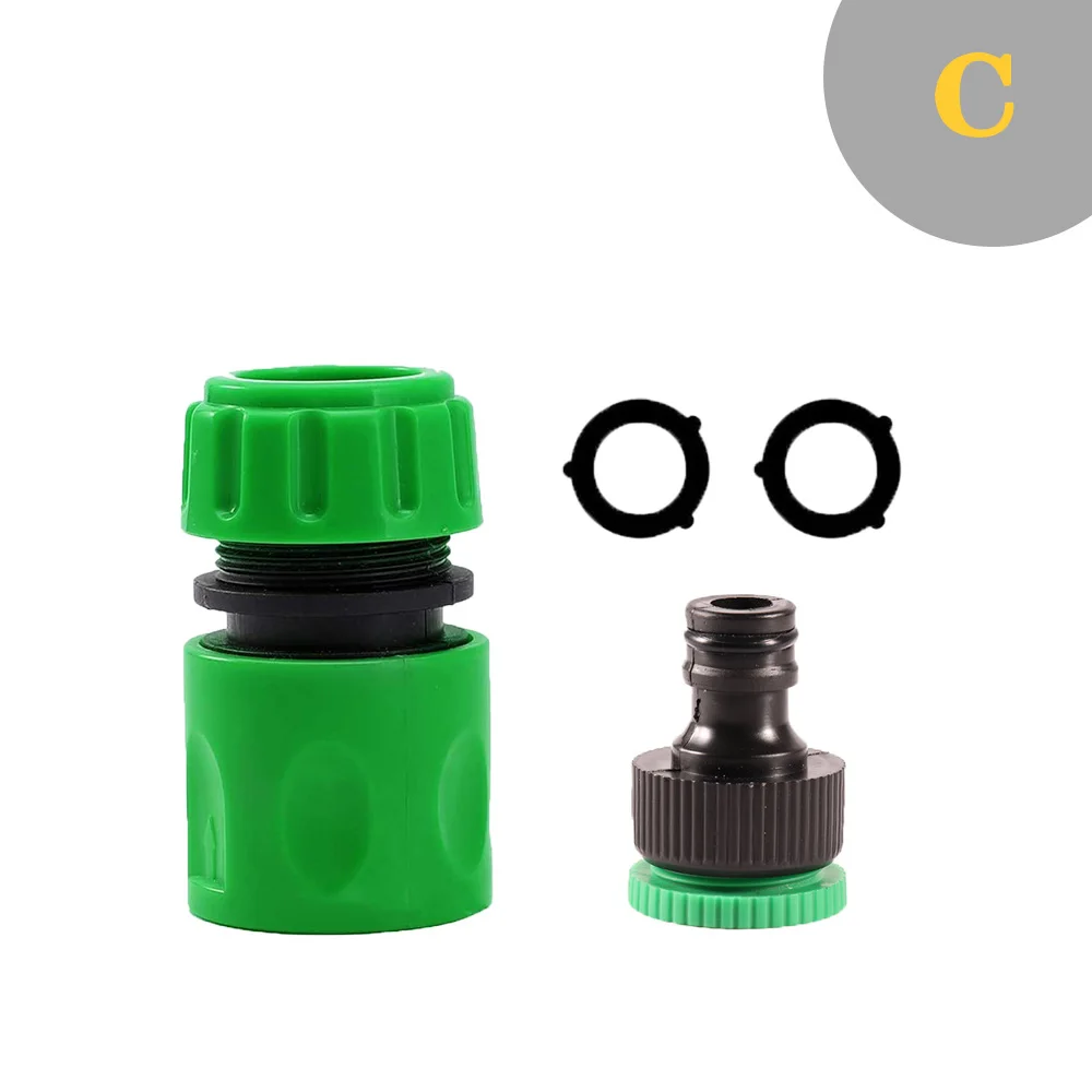 Garden Watering Hose ABS Quick Connector 1/2” End Double Male Hose Coupling Joint Adapter Extender Set For Hose Pipe Tube 