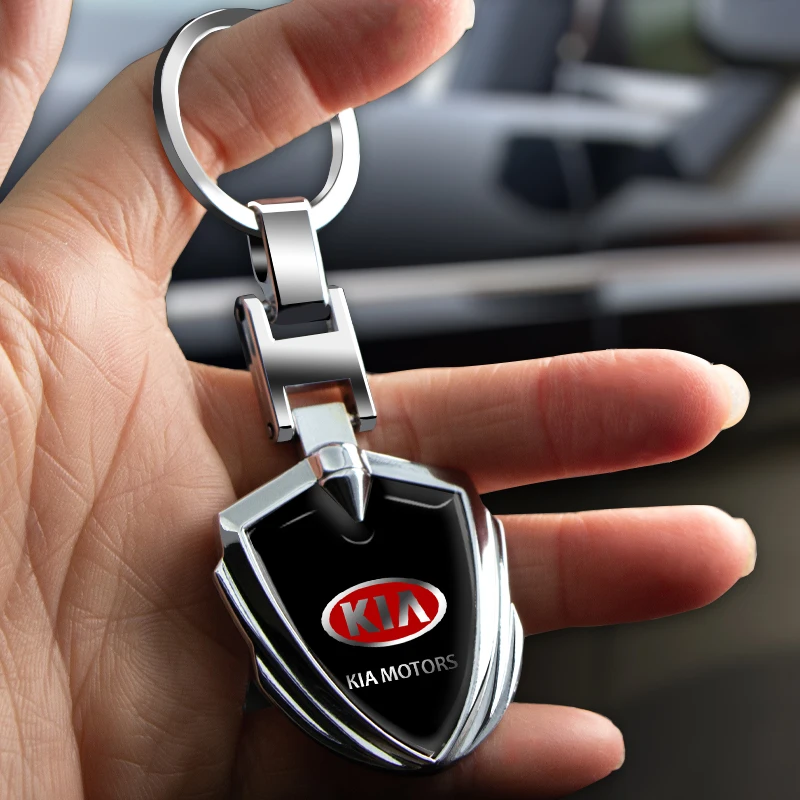 Car metal keychain waist hanging single ring anti-lost chain For Kia Rio 3 K2 Ceed Cerato 2017 2018 K3 Picanto K5 Optima Stinger |