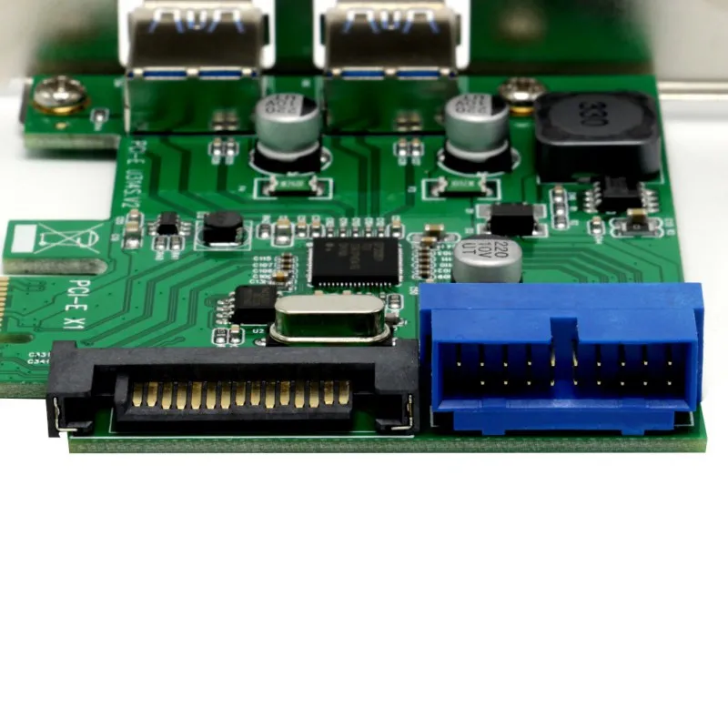 2 порта USB3.0 PCIe плата расширения рабочего стола спереди 19/20PIN в карты памяти