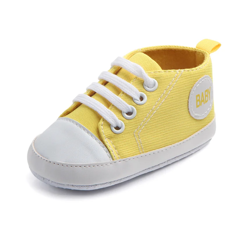 Детская обувь из искусственной кожи обувь спортивная, кроссовки для новорожденных, для маленьких мальчиков платье для девочек в полоску с рисунком обувь для новорожденных Мягкие носки с противоскользящим покрытием, не скользящая обувь - Цвет: E1