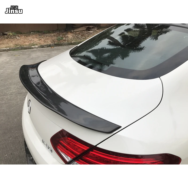 Дизайн psm Реальные углеродного волокна задний багажник спойлер для Benz c class coupe c200 c220 c250 2 двери- W205 c205 крыло спойлера