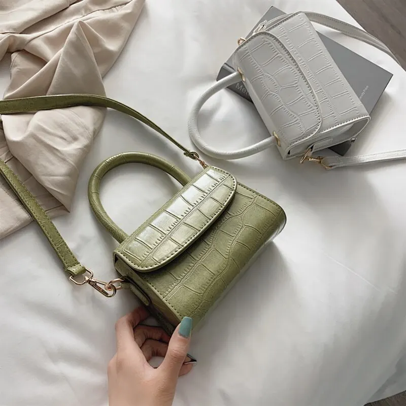 

NIBESSER Contrast colors Leather Crossbody Bags For Women Travel Handbag Simple Shoulder Messenger Bag Ladies Cross Body Bag