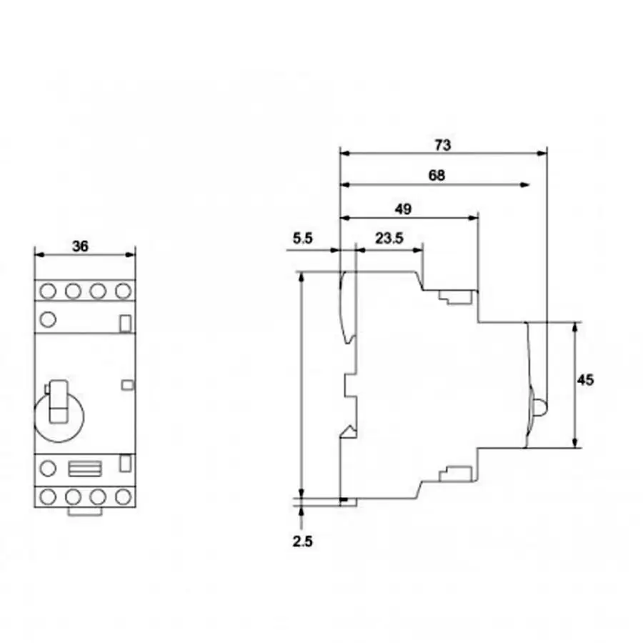 4P 16A 230/240V 50/60HZ AC контактор для дома с ручным переключением din-рейка 35 мм 4NO IP40
