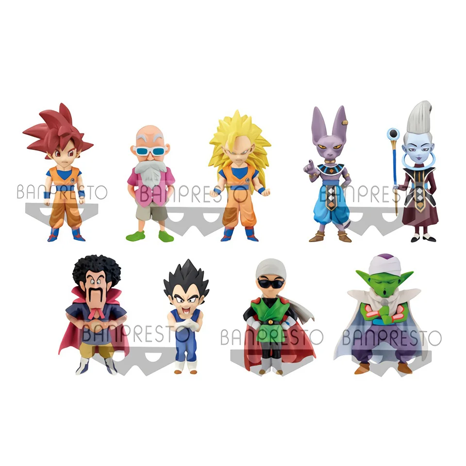 Tronzo 9 шт./компл. Banpresto WCF Dragon Ball фильм битва богов SSJ3 Goku Vegeta Birus Whis ПВХ фигурка модель игрушки - Цвет: 9PCS SET NO BOX