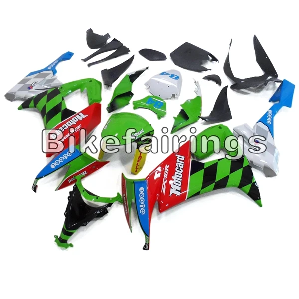 Инъекции Полный обтекатели для Кавасаки ZX10R 2008 2009 2010 ZX-10R 08 09 ABS Пластик мотоциклетный кузов Motocard-зеленый красные, черные