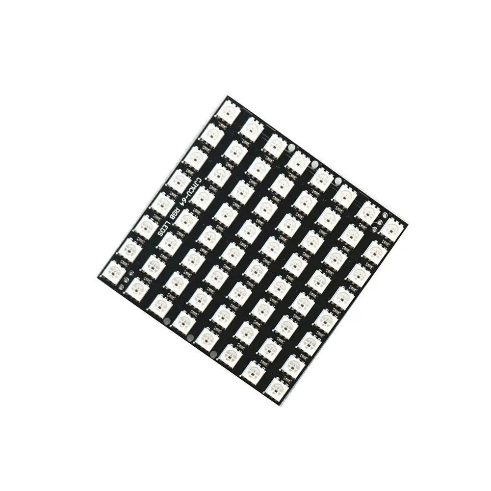 1 шт. WS2812B 8x8 64-разрядные полные Цвет 5050 RGB светодиодный лампа панель светильник для Arduino