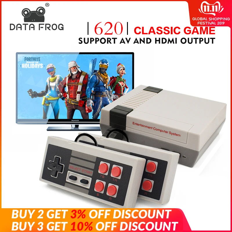  DATA FROG Mini TV Game Console Support HDMI AV 8 Bit Retro Video Game 