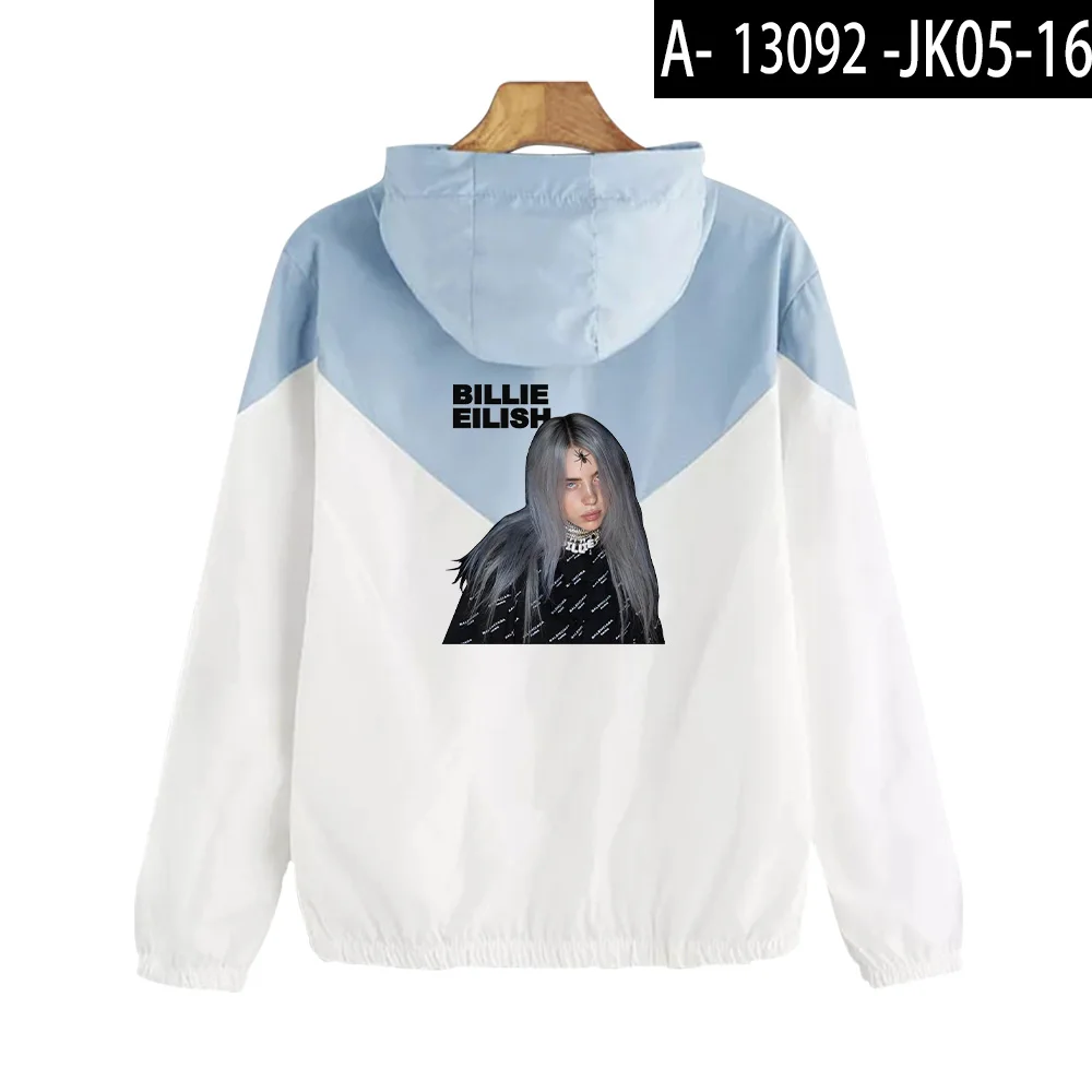 Рубашка Billie Eilish, толстовка с капюшоном, куртка, женские модные толстовки, ветровка, пальто, одежда, Elish, английский стиль, 4xl, новинка, толстовка с капюшоном, толстовка для девочек - Цвет: JK05-16