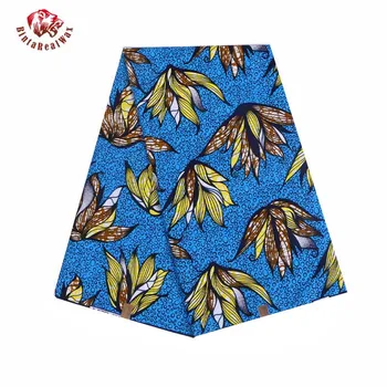

Soft Cotton African fabric Bazin African Fabric High Quality Breathable African Wax Prints Fabric new Wax Bintareal pl454