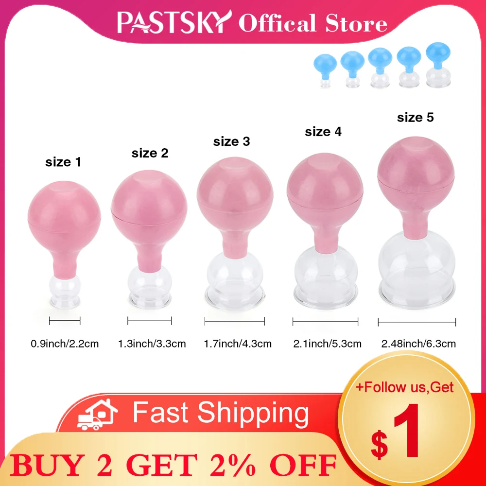 Розовый Вакуумный Банки для вакуумного массажа китайский всасывания Семья