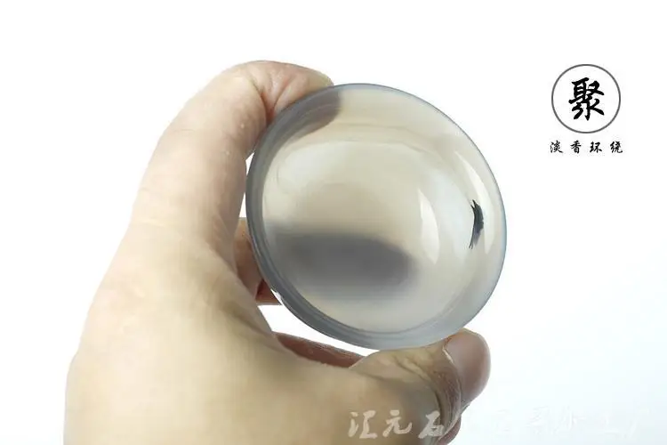 Natural Primary Color Chalcedony Agate Tea Cup Crystal Office Kung Fu Tea Bowl Primary Color Jade Bowl Set Wine Glass