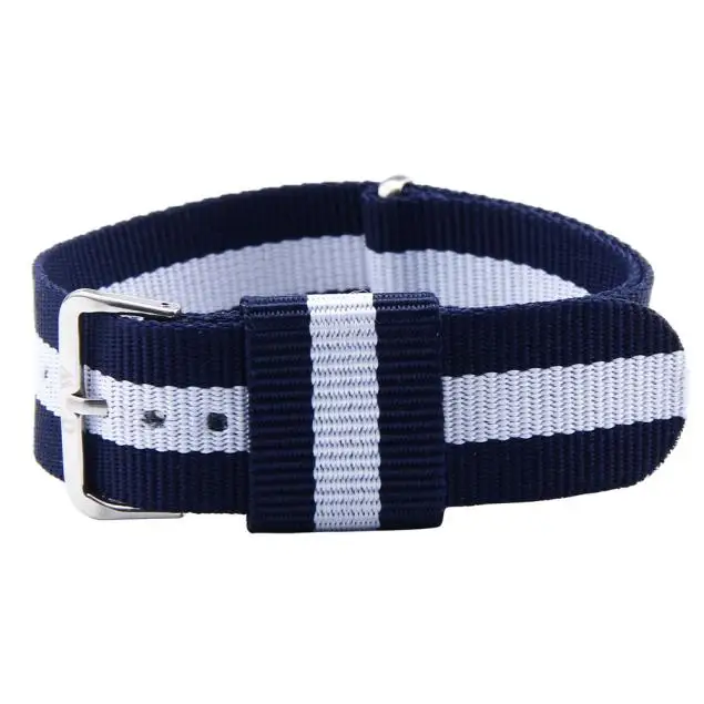 

20mm Sports Strap Fabric Canvas Watchband Buckle Belt for Wrist Watch Bands Corlorful Rainbow Canvas For Watch Replacement Watch