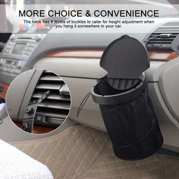 

Folding Car Trash Bin Folding Garbage Dustbin Holder Rubbish Case Car Organizer Storage Bag Seat Waste Box Portable Accessories