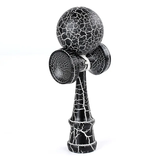 18 см шар Kendama Crack paint умелый шар для жонглирования игрушка японский традиционный мяч для непоседы взрослый ребенок досуг спортивная игрушка для игр на открытом воздухе - Цвет: Crack White