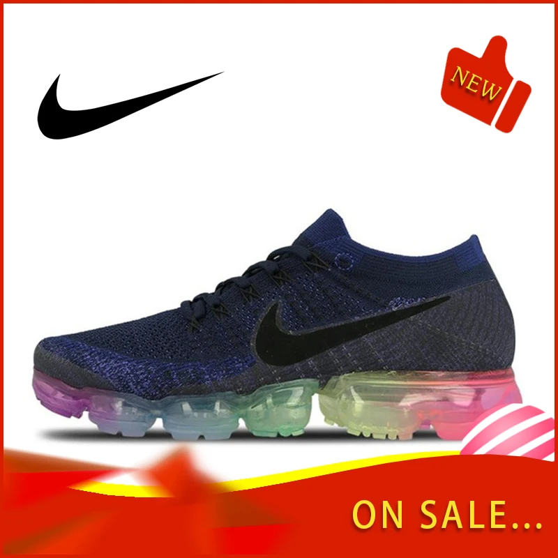 

Authentic Original Nike Air VaporMax Flyknit Men's Running Shoes Fashion Outdoor Sports Trend 2019 New Breathable 883275-400