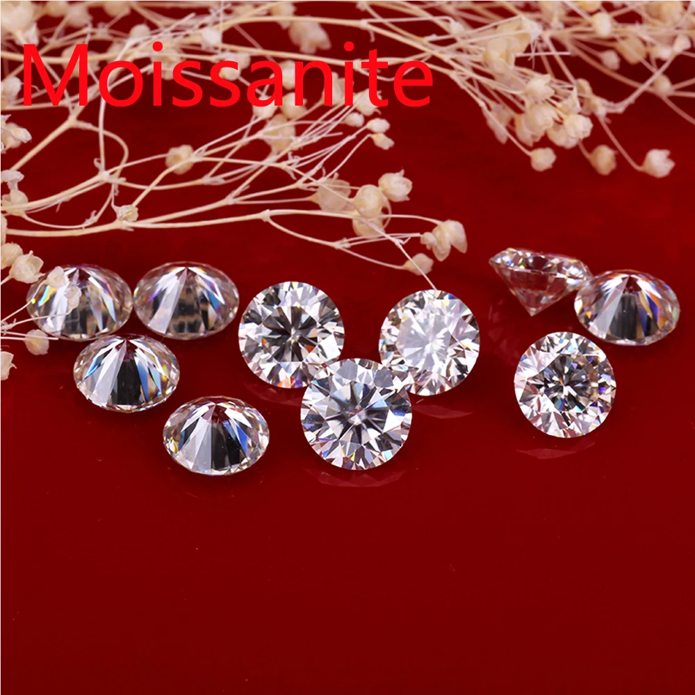 

0.8mm~6.5mm White D Color Round shape 1.0CT moissanite Loose Stone VVS1 Excellent Cut Grade Test Positive Lab Stone