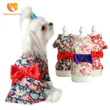 Petstyle одежда для домашних животных наряд для щенка цветочный бант японский кимоно рубашка традиционный этнический Кот принцесса платье юбка костюм для домашних животных