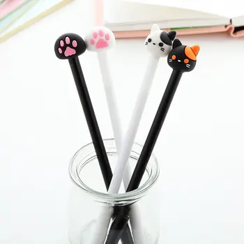 

Cute Cat Cat Paw Gel Pen Student Supplies Easy to Carry Exquisite Cute Shape Durable Stationery