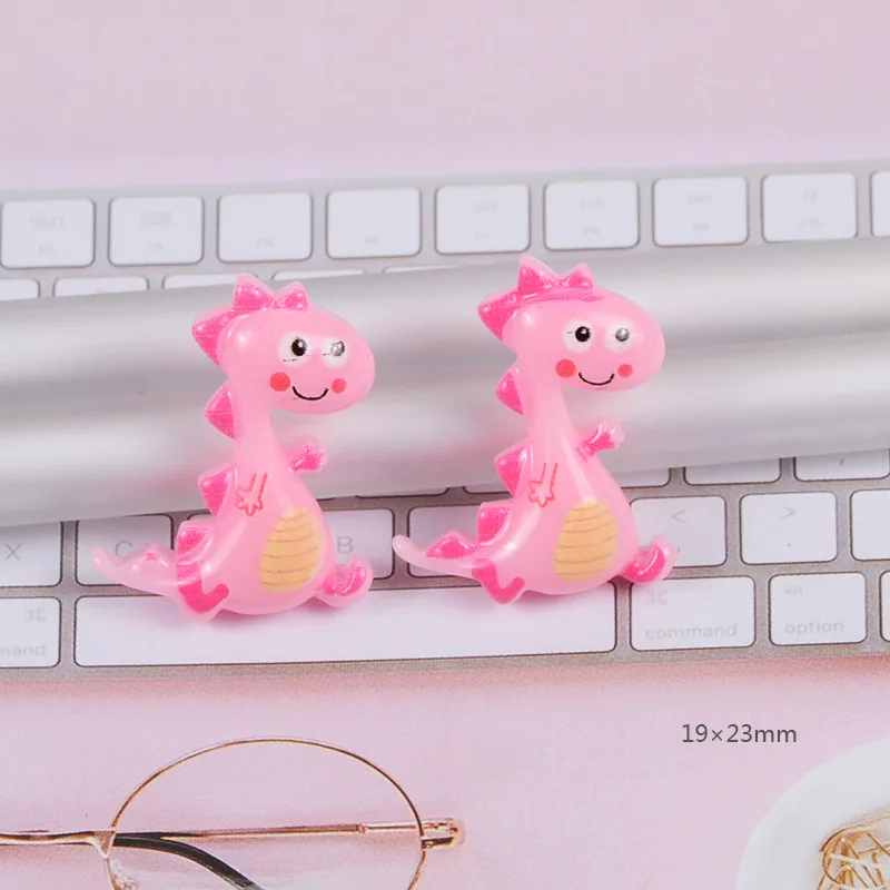 10 шт. Kawaii мультфильм Динозавр плоские пластмассовые Кабошоны с плоской задней поверхностью Кабошон DIY украшения для скрапбукинга волос Луки центр - Цвет: No.5