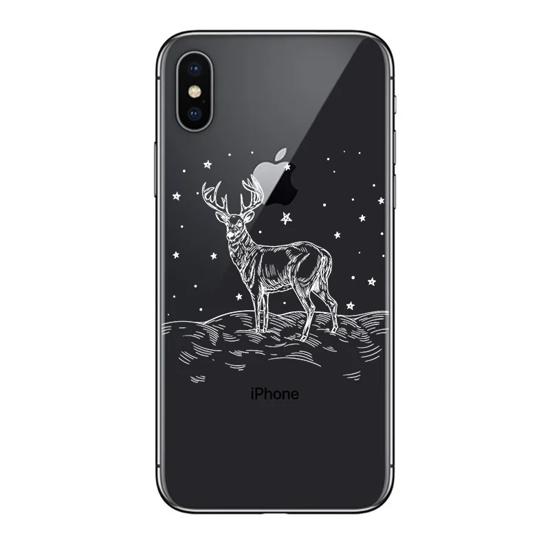 Christmas New Year Cover For iPhone 11 Max Pro XR 8 7 6 6S 5S Plus Cartoon Santa Claus Elk Phone Case For iPhone 11Pro X XS Max - Цвет: 06