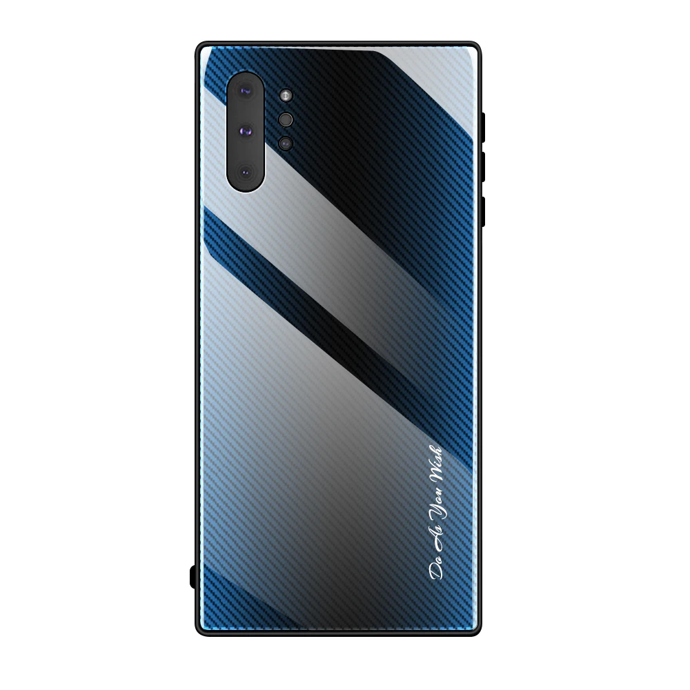 Чехол для телефона из закаленного стекла для samsung Note 10 Plus 9 8 чехол с градиентным стеклом края из ТПУ чехол для samsung Galaxy S9 S10 S8 Plus S10E - Цвет: 02