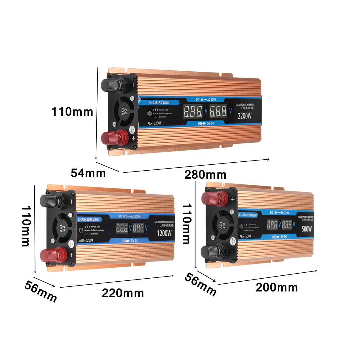 Инвертор 500/1200/2200 Вт DC 12 В/AC 220 В ЖК-дисплей трансформатор напряжения Синусоидальная волна инвертор умный двойной автомобиль мощность