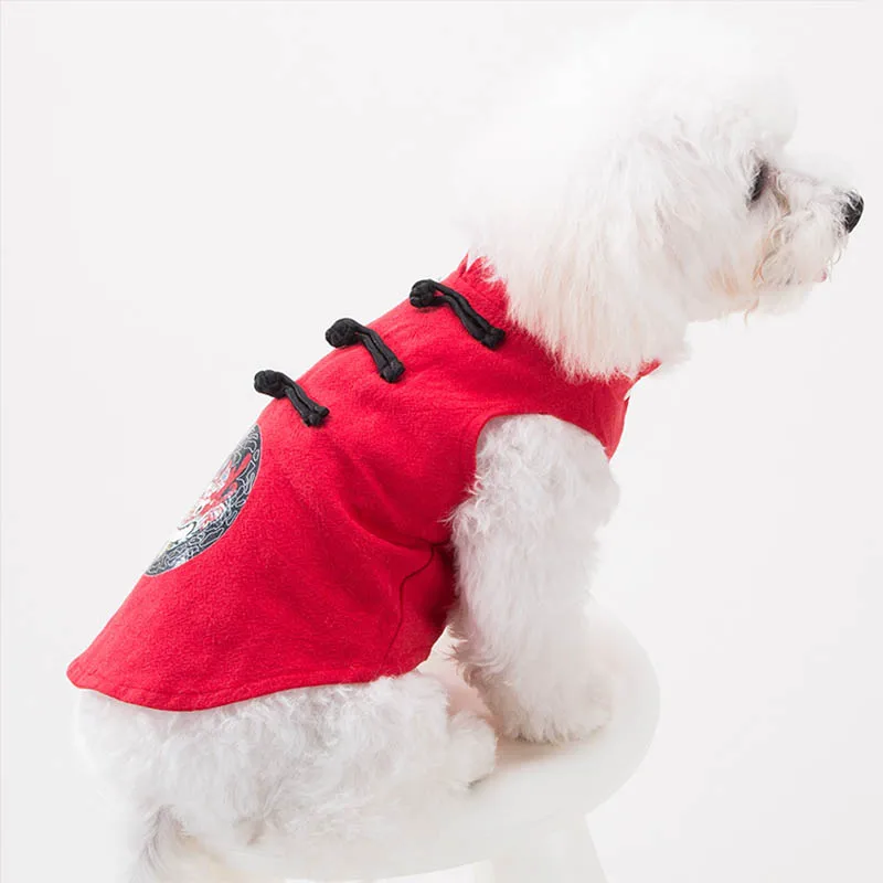 Cute Chinese Style Summer Dog Vest Shirt Clothing For Pet Dog Costume