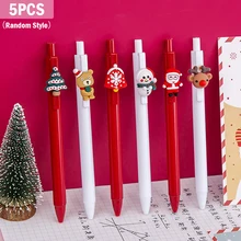 

5Pcs/Set Gel Pen Christmas Pen Stationery School Supplies Gel Ink Pen Kids Gifts office accessories kawaii stationery items