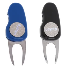 2 шт портативный складной Гольф инструмент для углубления с магнитный маркер мяча Легкие аксессуары для гольфа для профессиональных гольфистов