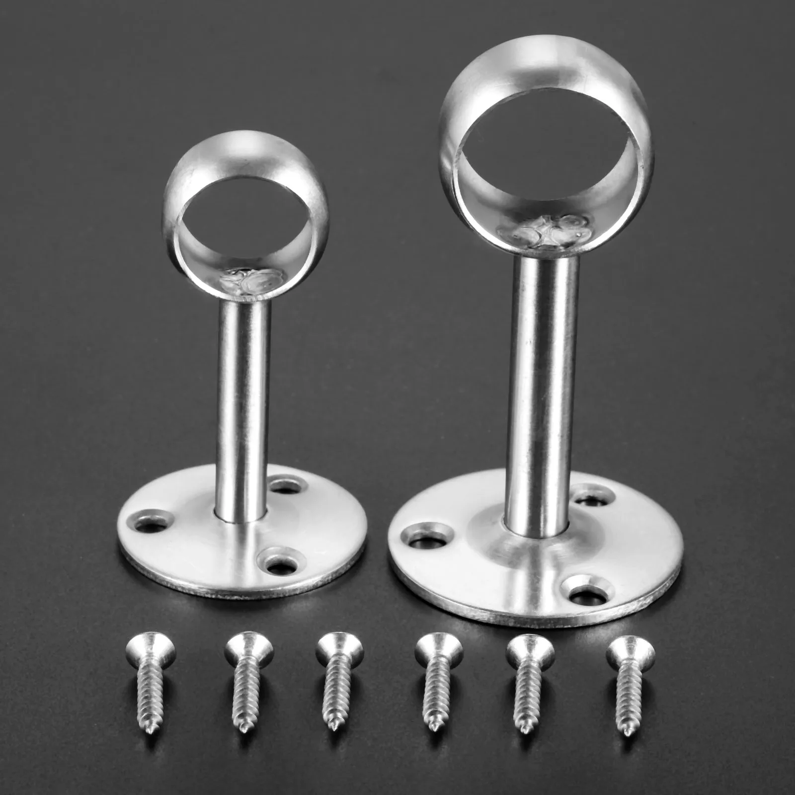 

Stainless Steel Centre Bracket Wardrobe Rail Support Hanging Rail Rod Pole Socket End Support Bracket Holder 19mm 25mm Dia