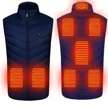 8 Areas Heating Vest Jacket Men USB Infrared Sleevless Heated Jacket Thermal Clothing Waistcoat for Riding Hunting