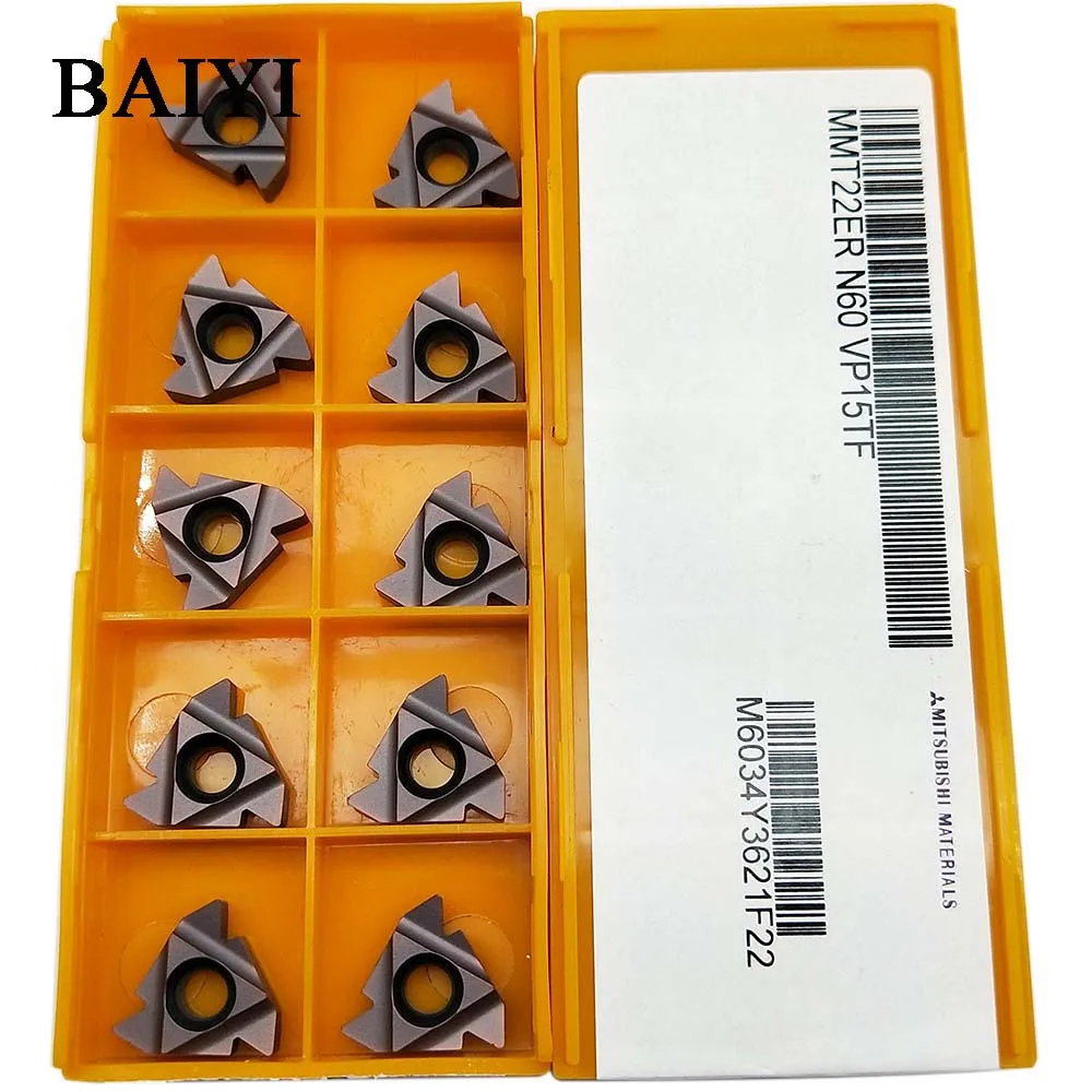10 шт. MMT22IR/ER N60 VP15TF резьбы карбида вставки MMT 22ER/IR CNC лезвие с резьбой Поворотная лопасть токарные инструменты