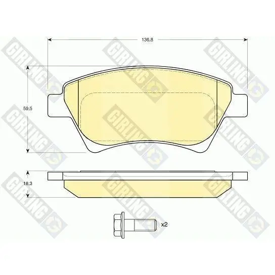 Колодки тормозные RENAULT KANGOO 01-/MEGANE II 02-/SCENIC II 03