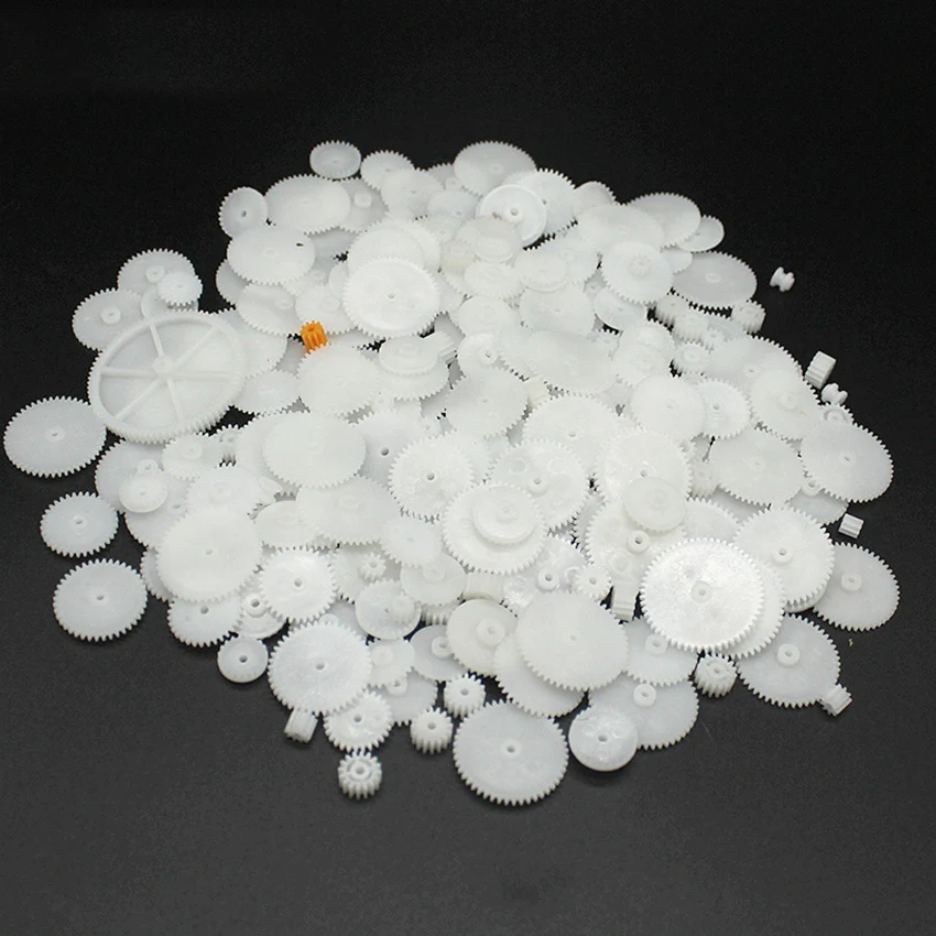 200PCS Mixed Plastic Gear Bag Motor Motor Transmission Gear 0.5 Mold DIY Handmade Toy Accessories Motor engranajes de plástico