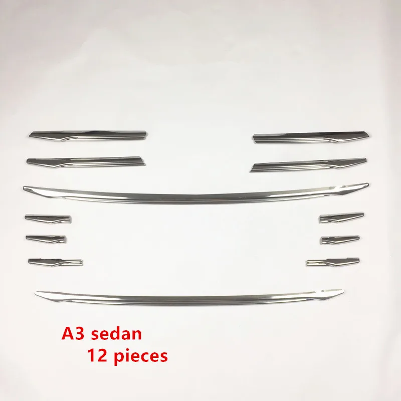 CNORICARC для Audi A3 седан автомобиля Передняя решетка воздуха крышка отделка полосы внешние аксессуары 12 шт. нержавеющая сталь украшения блесток