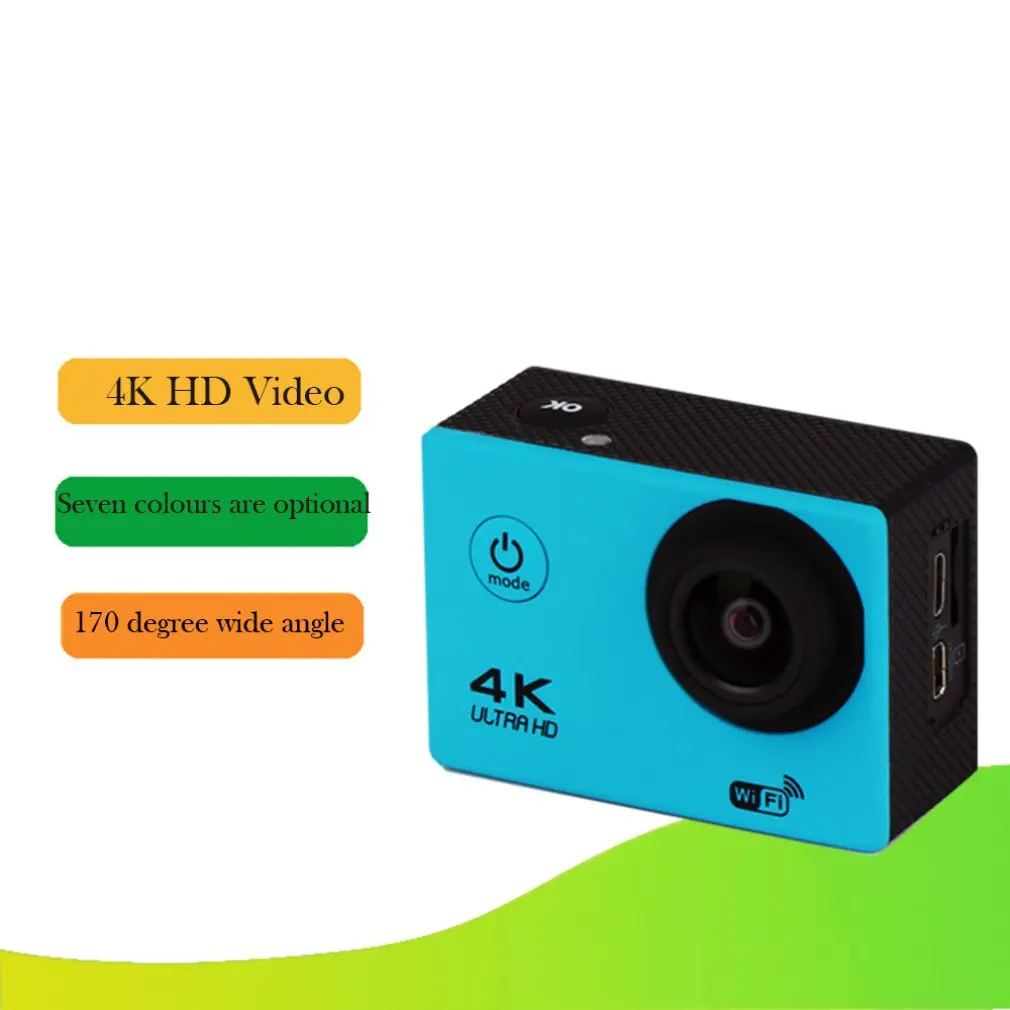 Высококачественная Спортивная Цифровая видеокамера HD 1080p для дайвинга, водонепроницаемая цифровая записывающая камера синего цвета